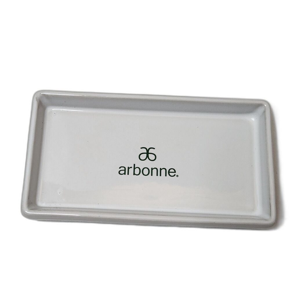 Arbonne White Trinket Tray Rectangular Vanity Organizer